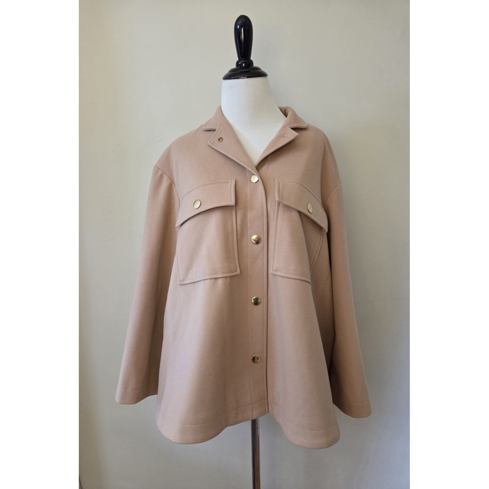 Tuckernuck Camel Tan Beige Marant Shirt Jacket Size‎ Medium Minimalist Oversized